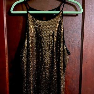 Torrid Gold Sequin Tank Top